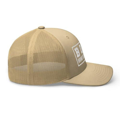NG Boat Bring Out Ass and Titties Curved Bill Trucker Hat Mid Crown Adjustable Funny Adult Humor Cap - color: Khaki