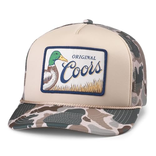 AMERICAN NEEDLE Unisex Coors Beer Patch Adjustable Snapback Baseball Hat - color: Sand (Mallard Foamy)