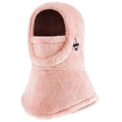 Ski Mask Kids Balaclava, Winter Ski Face Mask Cover, Fleece Hats for Kids - color: Pink