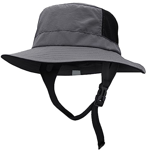 Seektop Surf Bucket Hat with UPF 50+ UV Protection, Waterproof Surfing Hat - color: Dark Gray