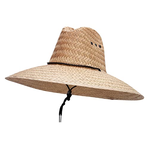 Men's Crushed Safari Straw Hat - color: Dark Natural