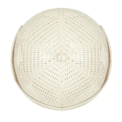 Brimless Hats for Men Breathable Brimless Docker Hat Lightweight Mesh Skull Cap Beanie Hats - color: Beige