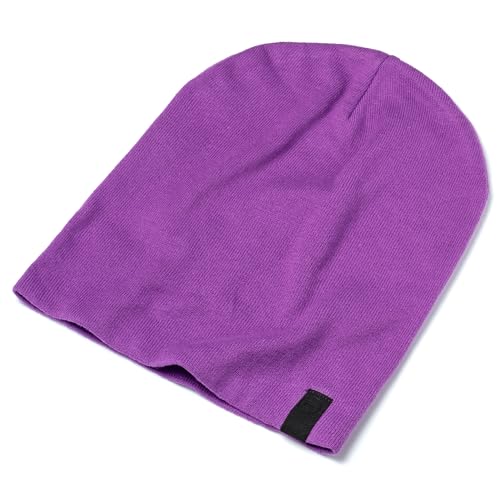 Revony Chemo Beanie Cap - Soft and Skin Friendly - 100% Cotton - color: Purple