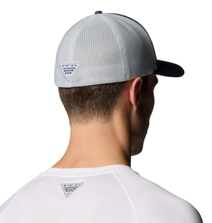 Columbia Unisex PFG Patch Mesh Ball Cap - color: Nocturnal/Cool Grey/Big Badge Tuna, size: Large-X-Large