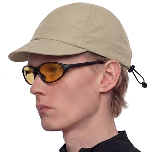 UNDERCONTROL Colorful Cycling Supplex Cap UPF 40 Low Profile Short Brim Foldable Quick Dry Outdoor Sports Adjustable hat - color: Beige