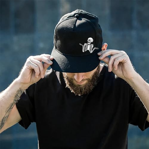 Flat Bill Hats for Men Snapback Hats for Men Baseball Cap for Men Black Snapback Women Fitting Hat - color: Indifferent