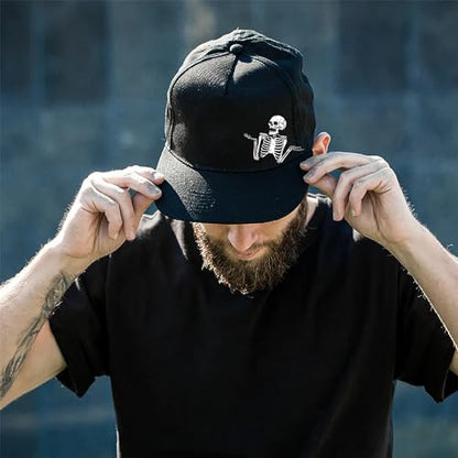 Flat Bill Hats for Men Snapback Hats for Men Baseball Cap for Men Black Snapback Women Fitting Hat - color: Indifferent