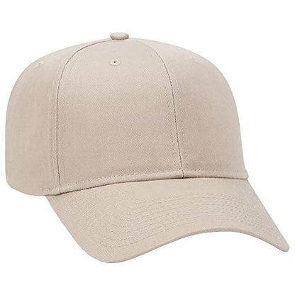 OTTO 6 Panel Pro Style Cotton Blend Twill Cap - color: Khaki