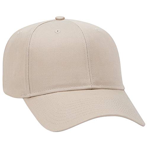 OTTO 6 Panel Pro Style Cotton Blend Twill Cap - color: Khaki