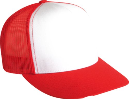 Flexfit Classic Trucker Hat White – One Size – 6006 - color: Red/White/Red