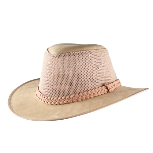 Mesh Safari Hat for Men Soaker Golf Sun Hats Summer Wide Brim Outback Cap - size: Large