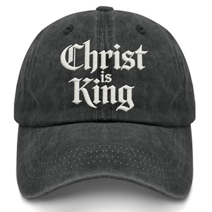 Man of God Husband Dad Embroidered Hat Camping Caps for Women - color: Christ is King 8
