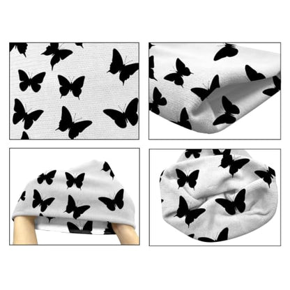 Beanie Knit Hat Winter Unisex Cuffed Beanies Skull Cap Warm Double Layer Thick Acrylic Cute for Girls Women Men - color: Butterfly