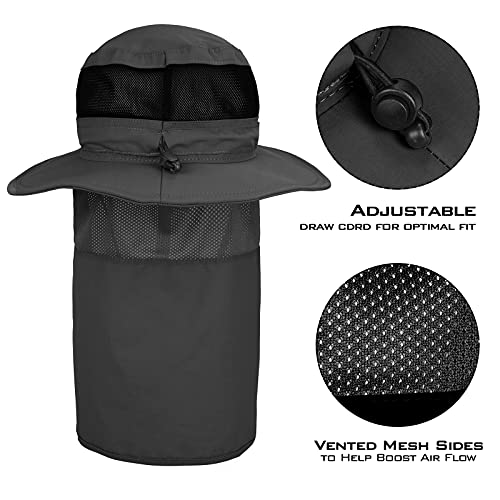 KastKing Sol Armis UPF 50 Boonie Hat for Sun Protection,Men Women - color: U: Gray