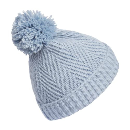 adidas Kids Twilight Ballie Pom Beanie - color: Wonder Blue/Ash Blue