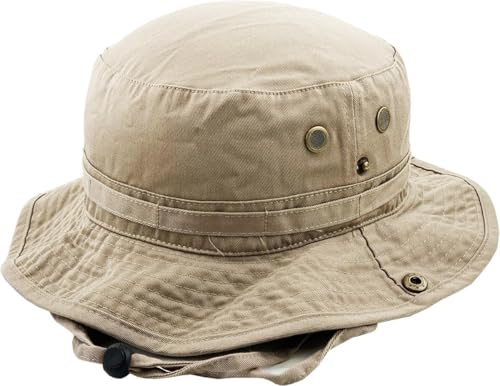 KBETHOS Boonie Bucket Hat Cap Fishing Outdoor Activities - color: Outdoor Boonie Khaki, size: Small-Medium