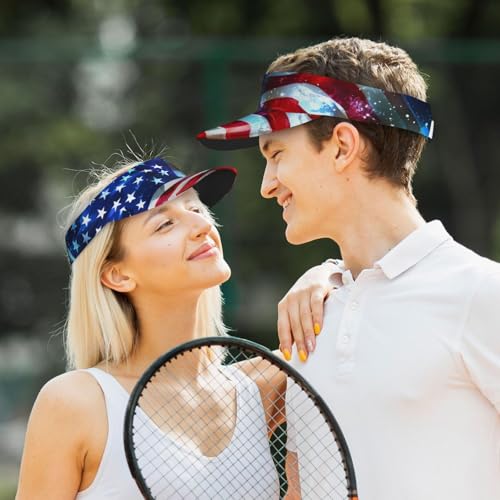United States 250th Anniversary Hat America Patriotic Visor Caps for Women Men Adjustable Sun Hat - color: American Flag 4
