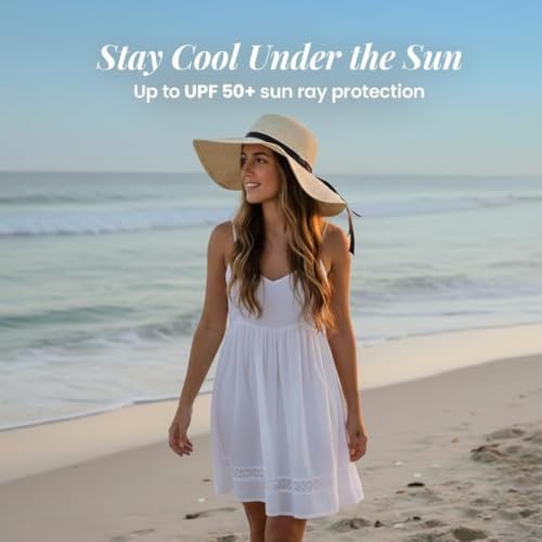 Women's Floppy Sun Hat Wide Brim Beach Vacation Fashion Hat