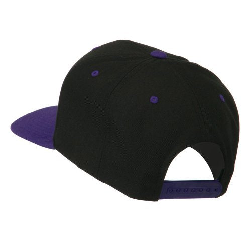e4Hats.com Fly Embroidered Flat Bill Cap - color: Black Purple