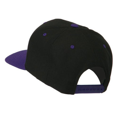 e4Hats.com Fly Embroidered Flat Bill Cap - color: Black Purple