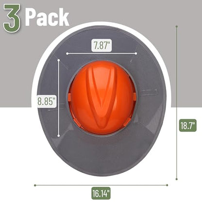 UNCO- Hard Hat Sun Shield, 3 Pack, Grey, Full & Standard Brim Mesh Sunshade High Visibility Reflective, Hard Hat Accessories - color: Grey, size: 3 Pack