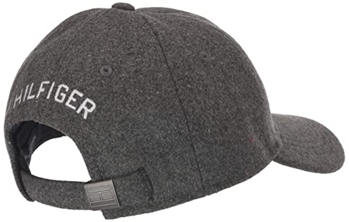 Tommy Hilfiger Men's Cotton Billy Adjustable Flap Baseball Cap - color: Charcoal Grey Heather
