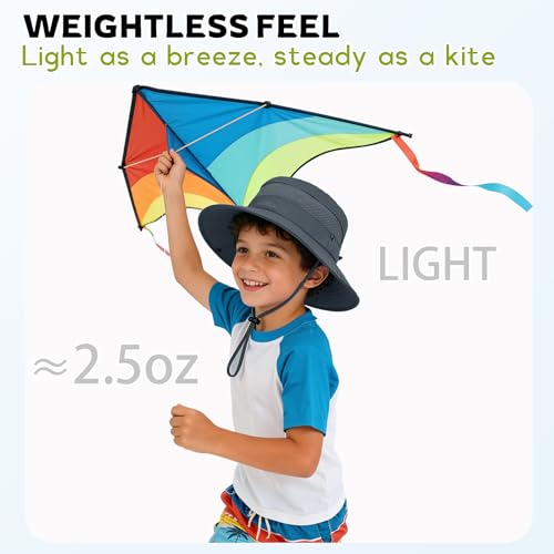 Komorebi UPF 50+ Kids Sun Hat，Wide Brim Bucket Hats for Kids Beach Outdoor - color: 06 Army Green