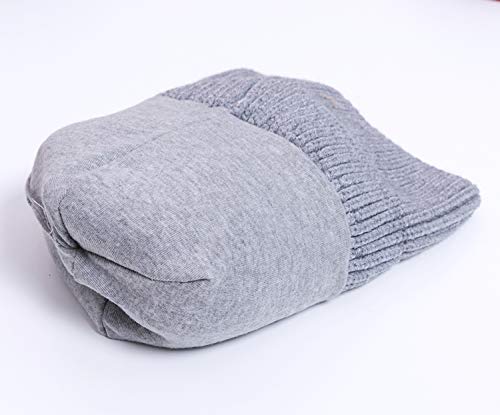 YATEEN Infant Toddler Baby Knitting Woolen Hat Winter Warm Double Pompom Beanie Cap with Bow - color: Gray