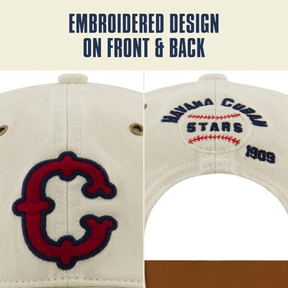 Blue Marlin Dad Hat, Adult Cotton Baseball Cap with Curved Brim, One Size. - color: Havana Cuban Stars 1909