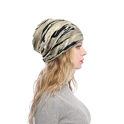 XYIYI Womens Chemo Headwear Hats Cotton Slouchy Beanie Cap Scarf - color: 2pcs Camouflage