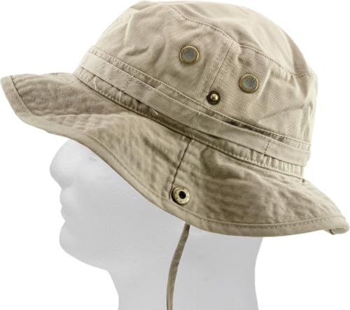 KBETHOS Boonie Bucket Hat Cap Fishing Outdoor Activities - color: Outdoor Boonie Khaki, size: Small-Medium