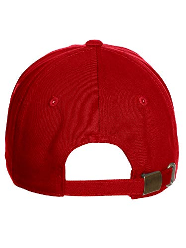 Daxton Vertical USA Cities Baseball Dad Hat Unstructure Low Profile Strapback - color: Detroit Red White