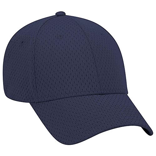 Ashen Fane 6 Panel Polyester Pro Mesh Low Profile Baseball Cap - color: Navy