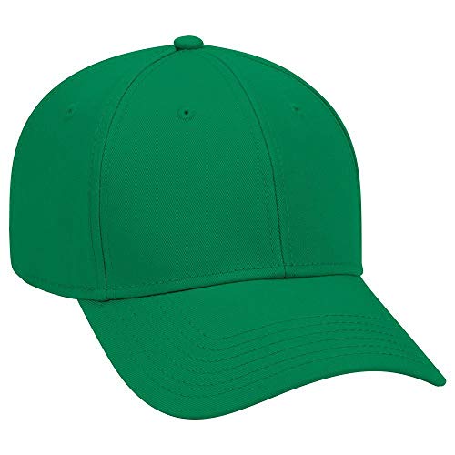 OTTO 6 Panel Low Profile Superior Cotton Twill Cap - color: Kelly