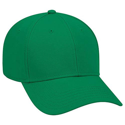 OTTO 6 Panel Low Profile Superior Cotton Twill Cap - color: Kelly