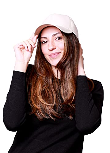 Genuine Leather Unisex Baseball Cap - color: Beige