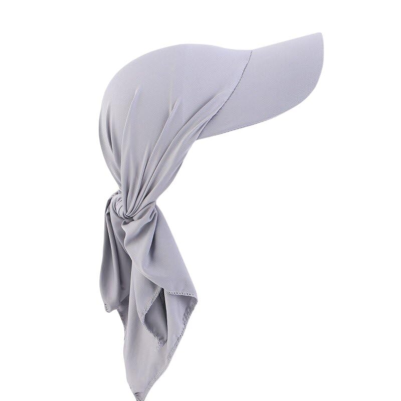 Headscarf Baseball Cap for Men Women, Summer Sun Visor Hat - color: Gray