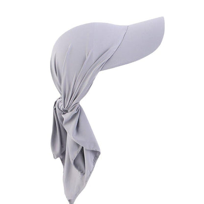 Headscarf Baseball Cap for Men Women, Summer Sun Visor Hat - color: Gray