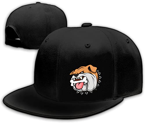 Horror Grim Reaper Scythe Hats Flat Bill Snap Back Hats for Men Flat Brim Black Baseball Cap Devil Skull Finger Snapback - color: Bulldogs Bone