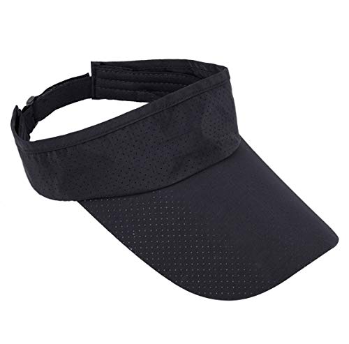 Sportmusies Extra Long Brim Quick Dry Sun Sport Visors Hat - color: Black