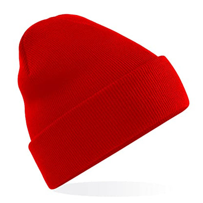 UTTPLL Baby Boy Girl Knit Warm Baby Hats Thick Soft Toddler Beanies Slouchy Ribbed Cuffed Beanie for Boys Girls - color: Red