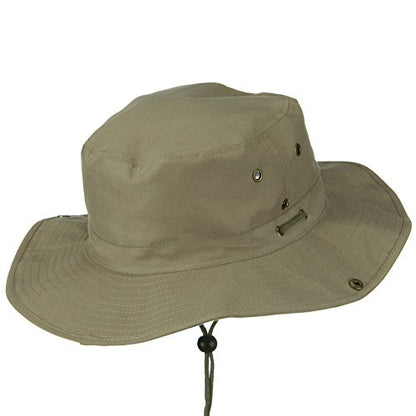 Extra Big Size Brushed Twill Aussie Hats - color: Khaki, size: X-Large-XX-Large