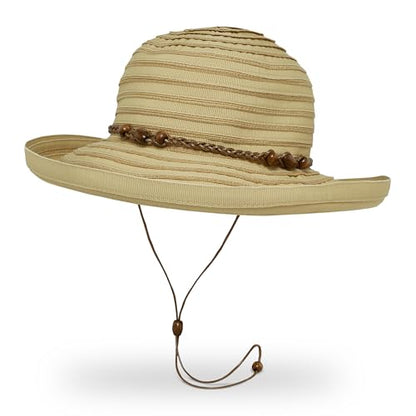 Sunday Afternoons Vineyard Hat UPF 50+ Wide Brim Sun Hat for Women - color: Brown Rice, size: Medium