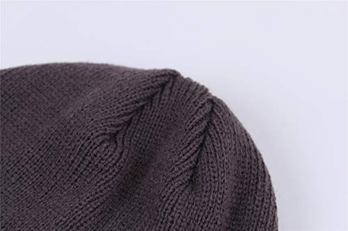 Connectyle Men's Knit Winter Hat with Ear Flaps Fleece Lined Beanie Warm Knitted Skull Cap Beanies Watch Hat - color: Dark Grey