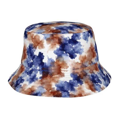 Bucket Hat Unisex for Men Women Cute Funny Fashion Fishing Hat Trippy Art Casual Fisherman Cap - color: Abstract Watercolor