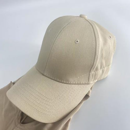 One-Piece Hijab Baseball Cap for Women Quick Dry Sun Hat Outdoor Headscarf - color: Beige