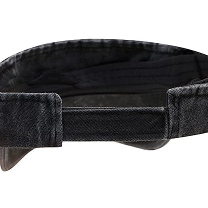 ANDICEQY Retro Ripped Sun Visor Hat, Baseball Sun Visors for Women and Men - color: Retro Black
