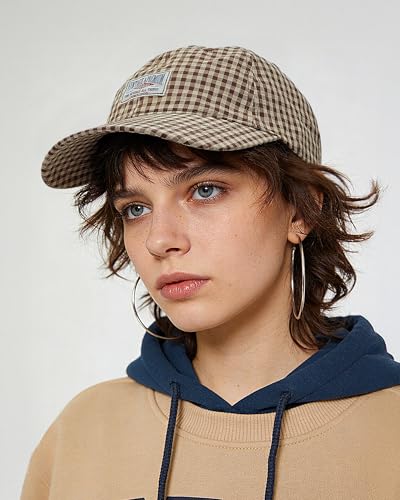Clakllie Plaid Baseball Cap for Women Men Adjustable Golf Dad Hat Unstructured Trucker Ball Caps Summer Vintage Plaid Hats - color: Cdus-bssc2404-brown