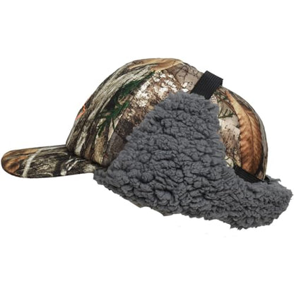 EDTREK Waterproof Trapper Hat with Face Mask for Coldest Conditions - Backcountry Winter Bomber Hat - color: Rt Edge Camo, size: X-Large