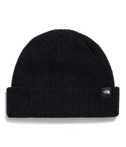 THE NORTH FACE TNF Fisherman Beanie | Shallow Fit, Cuffed Winter Hat for Men & Women, Logo Clip Label - color: Tnf Black